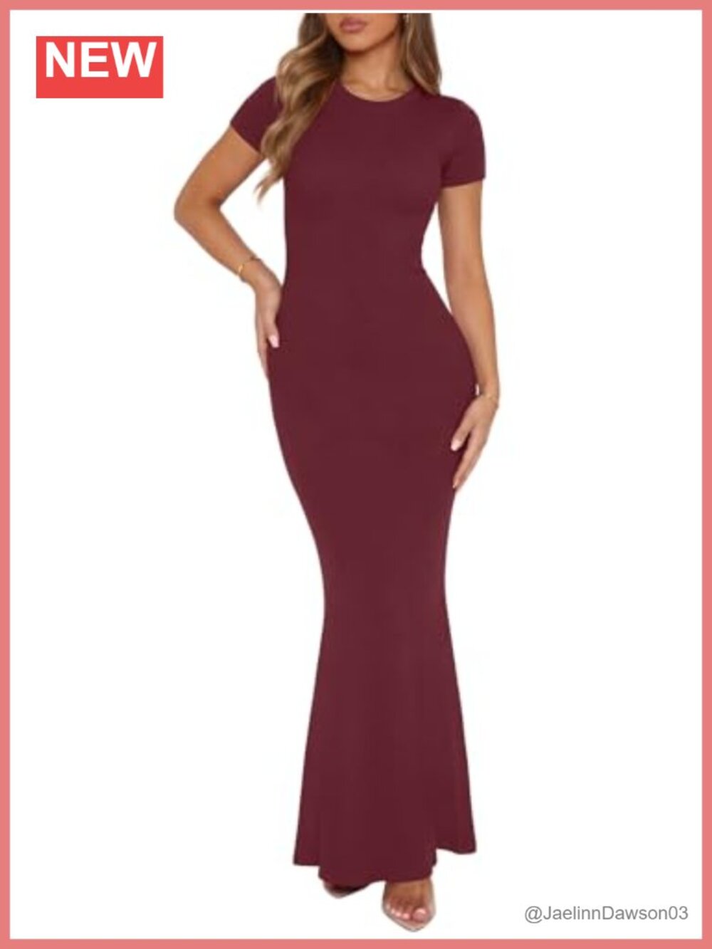Ribbed Modal Maxi Dress Short Sleeve Bodycon Mermaid Lounge Summer Casual